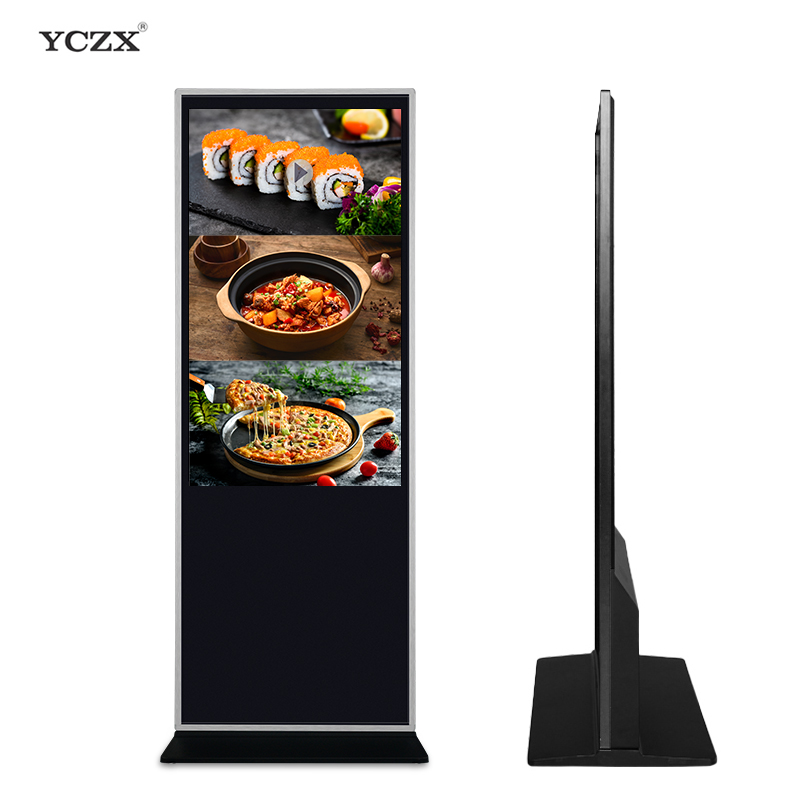 Wall Mounted Split Screen Shop Interactive Advertising Touch Screen